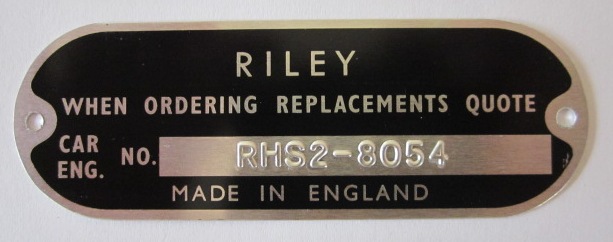 Riley chassis plate